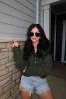 THE DRIFT CARDIGAN : DARK OLIVE