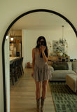 GINGHAM SADDLE ROMPER