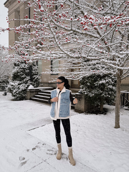 ICONIC FUR DENIM VEST