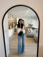 BASIC BUBBLE HEM TOP : WHITE