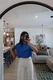 ESSENTIAL BUBBLE TEE : COBALT BLUE