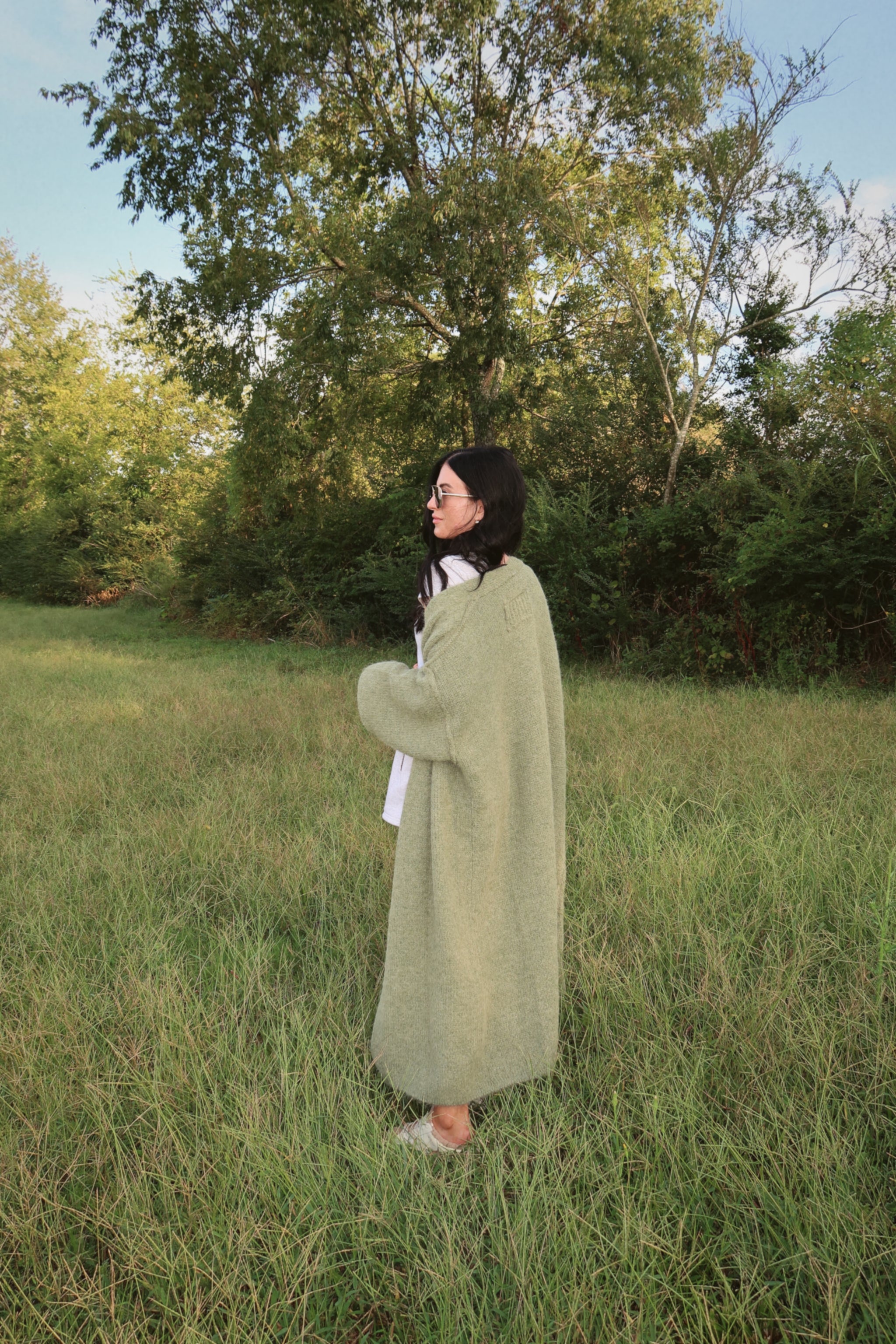 ALL DAY CARDIGAN : OLIVE GREEN – MADISON AVENUE