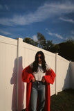 ALL DAY CARDIGAN : CHERRY RED
