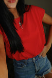 ESSENTIAL BUBBLE TEE : AMERICAN RED