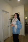 FUR DENIM JACKET