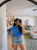 ESSENTIAL BUBBLE TEE : COBALT BLUE