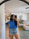 ESSENTIAL BUBBLE TEE : COBALT BLUE