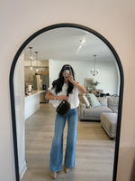 BASIC BUBBLE HEM TOP : WHITE