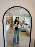 BASIC BUBBLE HEM TOP : WHITE