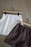 SPRING SKORT : LINEN CREAM