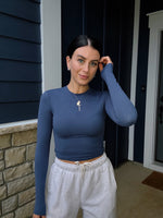 AIR SOFT BASIC LONG SLEEVE : NAVY