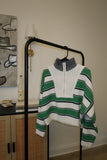 CLOVER HALF ZIP (GREEN + NAVY)