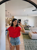 ESSENTIAL BUBBLE TEE : AMERICAN RED