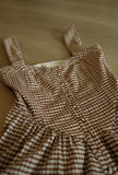GINGHAM SADDLE ROMPER