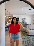 ESSENTIAL BUBBLE TEE : AMERICAN RED