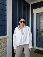 FLEECE PULLOVER : IVORY/CREAM