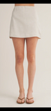 SPRING SKORT : LINEN CREAM