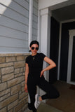 SMOOTHING SEAMLESS TEE : BLACK