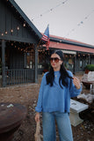 COMFORT LEVEL SWEATER : BLUE