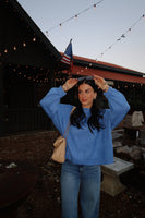 COMFORT LEVEL SWEATER : BLUE