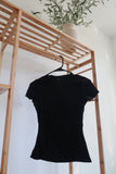 SMOOTHING SEAMLESS TEE : BLACK