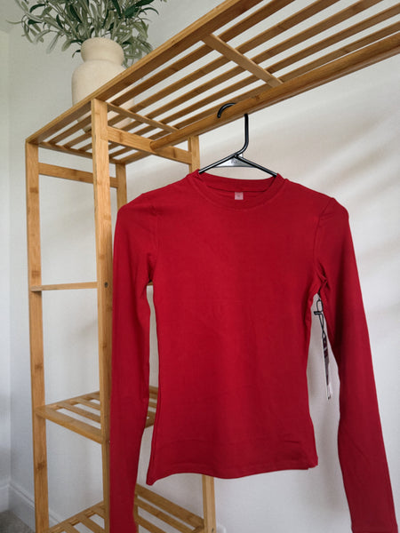 AIR SOFT BASIC LONG SLEEVE : CHERRY RED