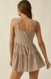 GINGHAM SADDLE ROMPER
