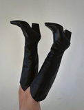 AVENUE KNEE HIGH BOOTS : BLACK